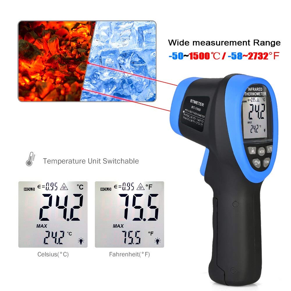 Industrial Handheld Laser - Alta temperatura Laser Termômetro Gun,-50 ℃