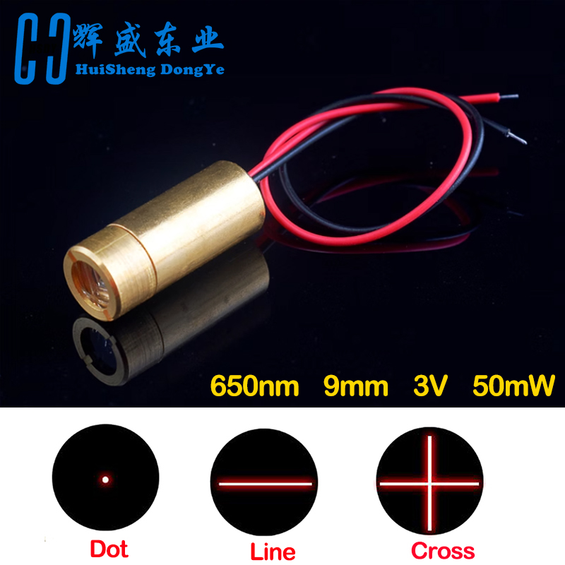 Industrial Laser Light - Cabeça de laser 650nm 9mm 3V
