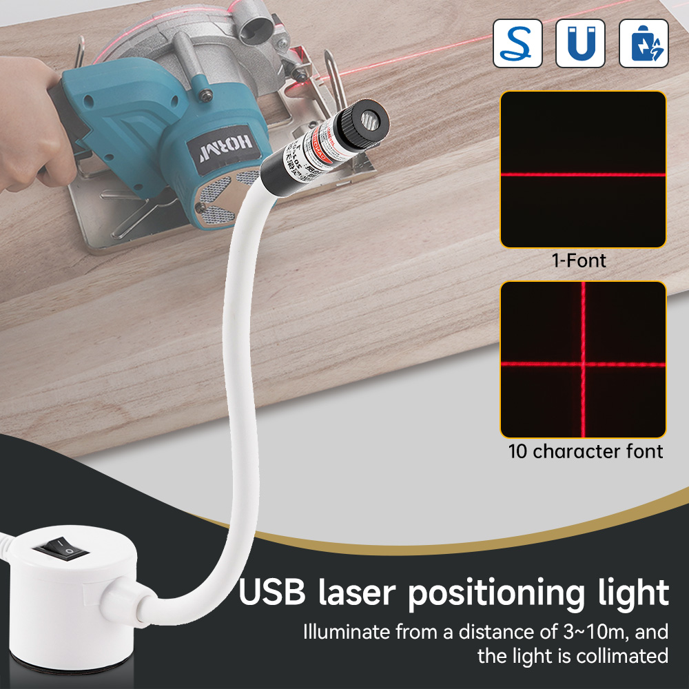 Industrial Laser Line - Luz laser vermelha alimentada por usb,