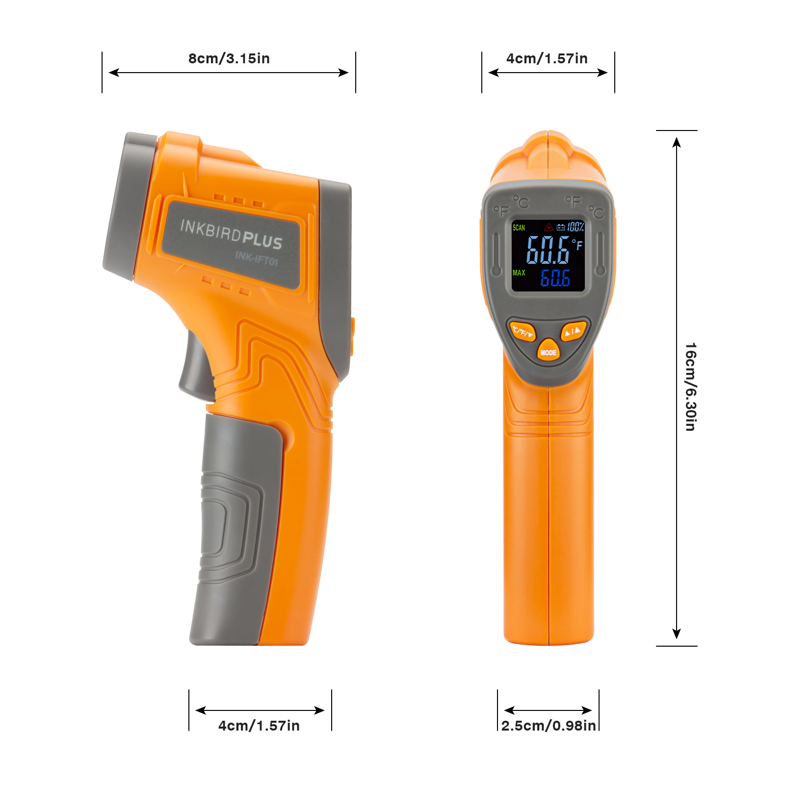 Inkbird laser termômetro infra - Industrial Handheld Laser avaliação e preço