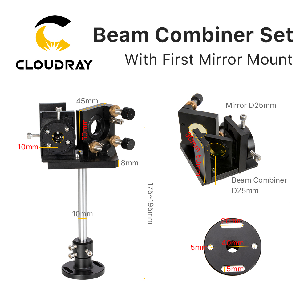 Cloudray-Laser Beam Combiner S - Co2 Laser Mirror avaliação e preço