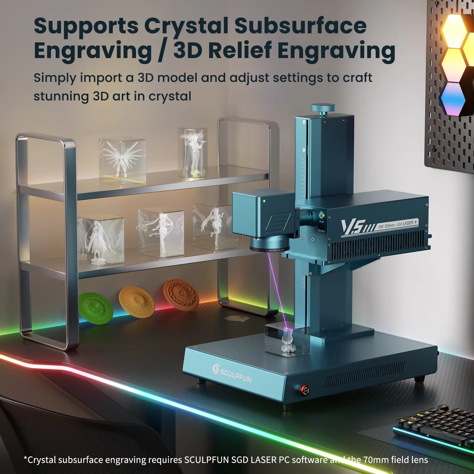 Gravador a Laser UV SCULPFUN V - Industrial Laser Engraving Machine For Metal avaliação e preço