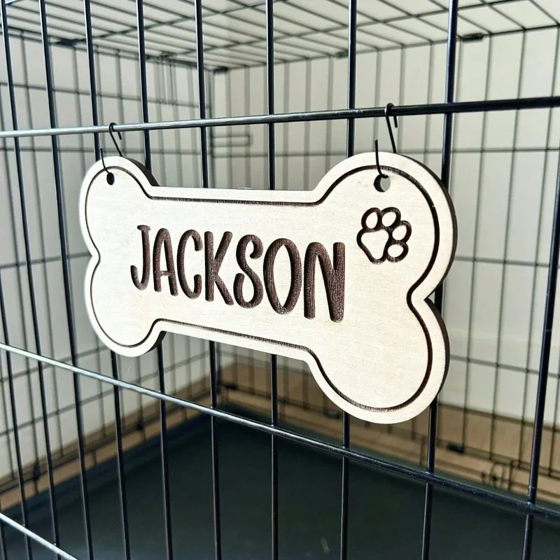 5PCS Etiqueta de Cão de Madeir - Laser Engraving Software avaliação e preço