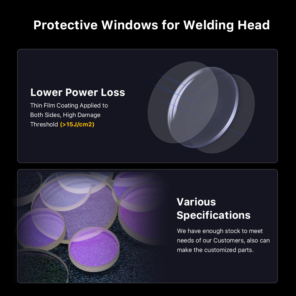 1/10/50/100 peças janelas prot - Industrial Laser Head avaliação e preço