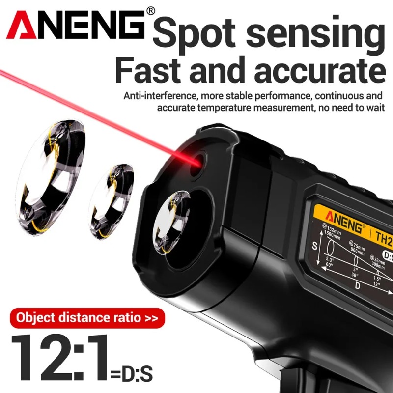 Aneng th202 termômetros portát - Industrial Handheld Laser avaliação e preço