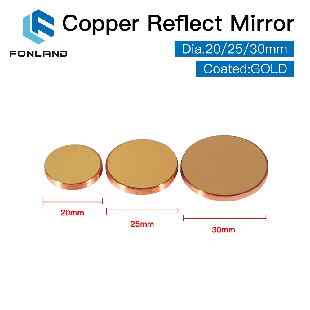 3 pçs fonland cobre refletir e - Co2 Laser Mirror avaliação e preço